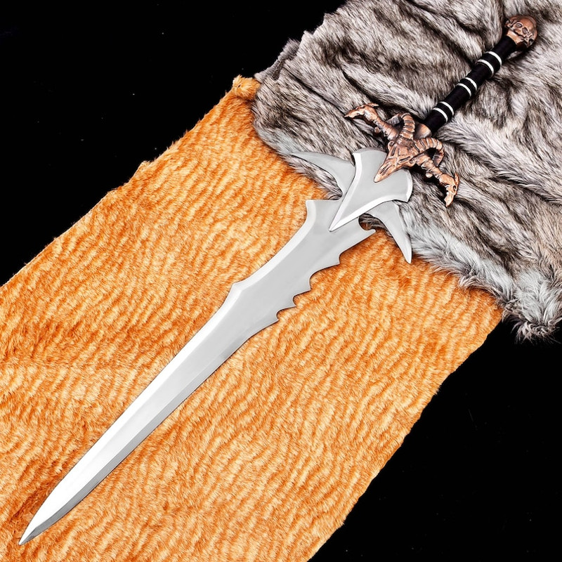 Custom Handmade J2 Carbon Steel SwordFrostmourne SwordReplica SwordLich Kings SwordBirthday GiftBest Gift For Him 5