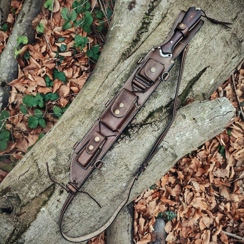 Handmade Forest Knife With Back Sling And Leather Sheath 4