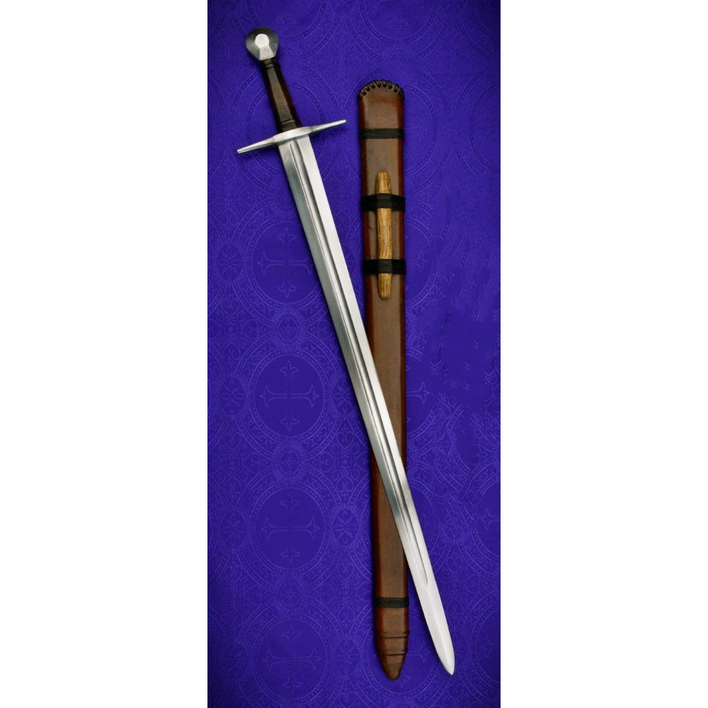 Handmade Viking 37 Medieval Sword High Carbon Steel Blade Silver Guard Wooden Grip Includes Woo 0