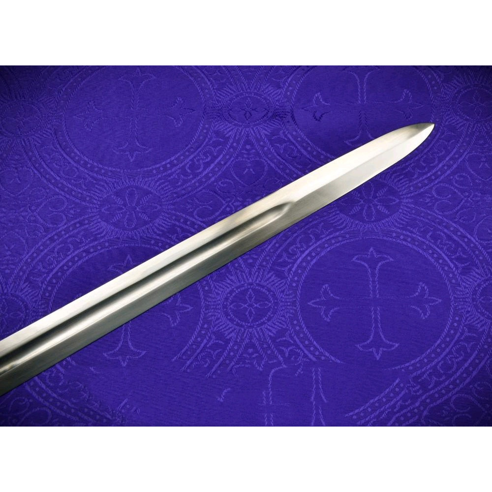 Handmade Viking 37 Medieval Sword High Carbon Steel Blade Silver Guard Wooden Grip Includes Woo 4