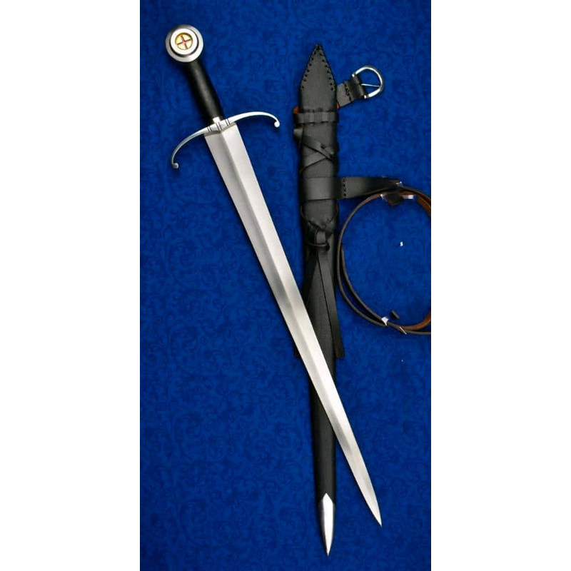 Handmade King Henry V Sword Medieval Sword High Carbon Steel Blade Silver Guard Wooden Grip I 0