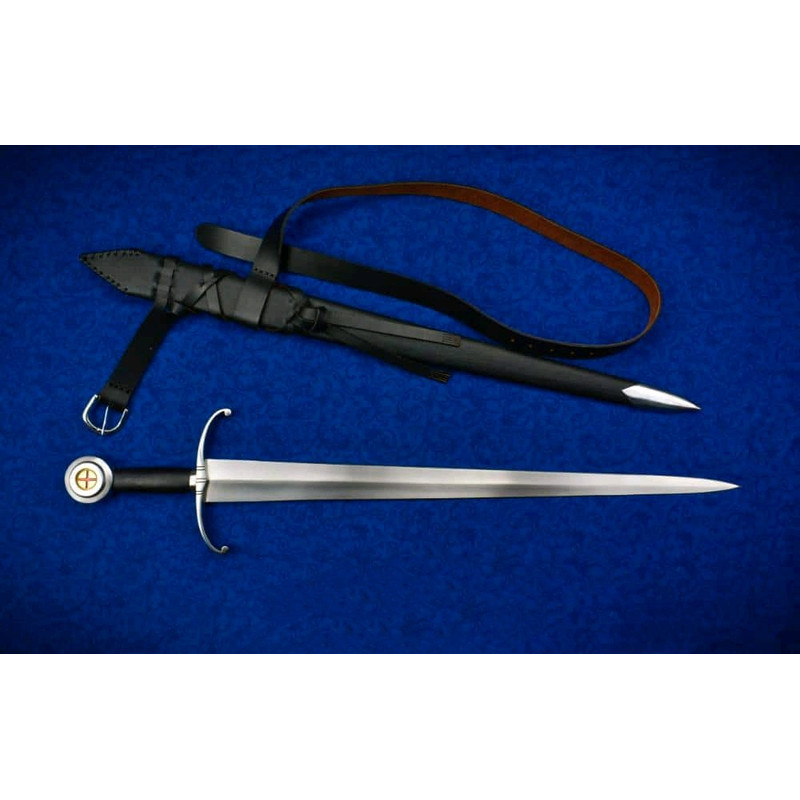 Handmade King Henry V Sword Medieval Sword High Carbon Steel Blade Silver Guard Wooden Grip I 1