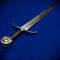 Handmade King Henry V Sword Medieval Sword High Carbon Steel Blade Silver Guard Wooden Grip I 5