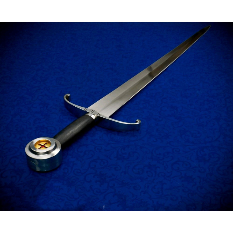 Handmade King Henry V Sword Medieval Sword High Carbon Steel Blade Silver Guard Wooden Grip I 5