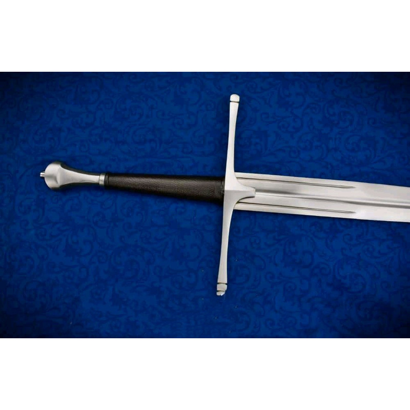 Handmade Sword Of Roven 45 Medieval Sword High Carbon Steel Blade Silver Guard Wooden Grip Scab 2