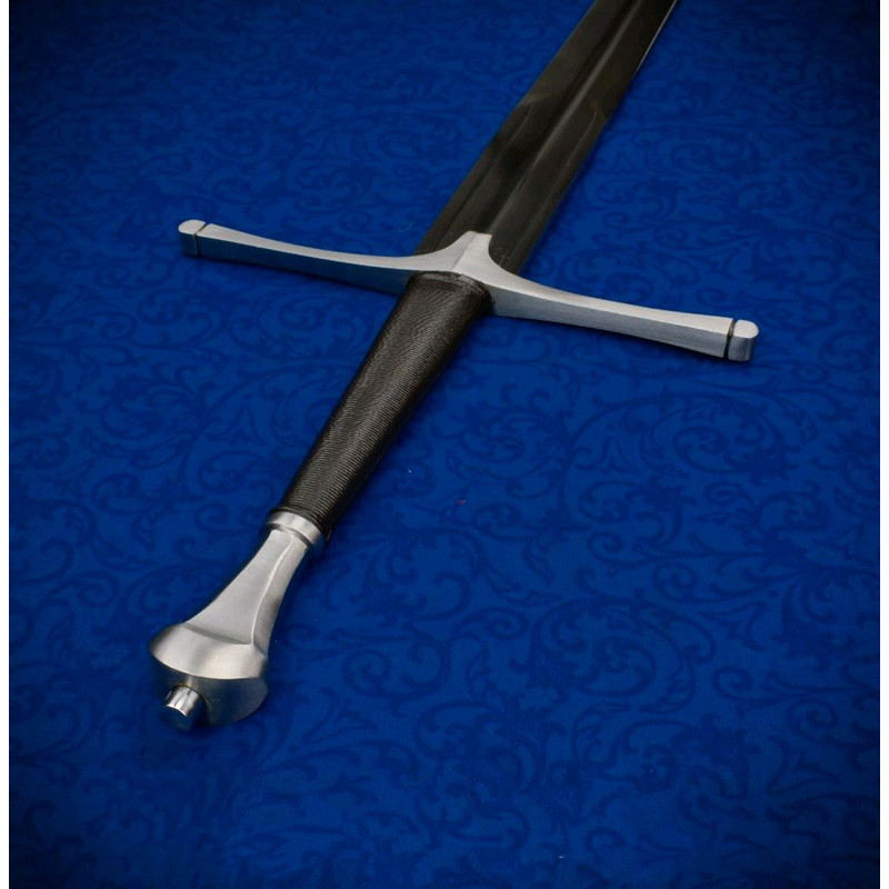 Handmade Sword Of Roven 45 Medieval Sword High Carbon Steel Blade Silver Guard Wooden Grip Scab 4