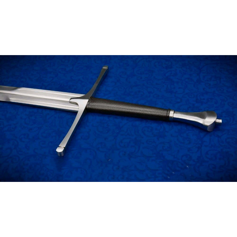 Handmade Sword Of Roven 45 Medieval Sword High Carbon Steel Blade Silver Guard Wooden Grip Scab 6