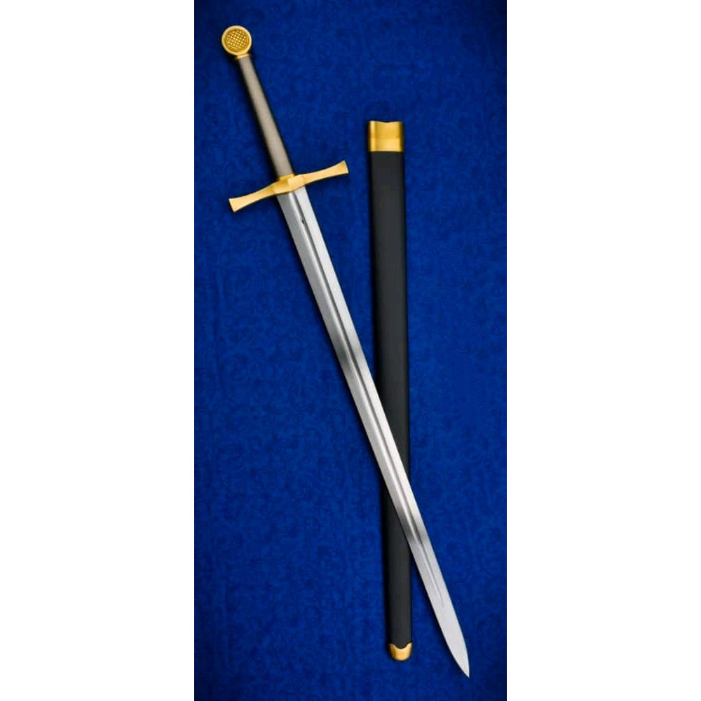 Legendary 43 Excalibur Sword Decorative Medieval Style Gold Accents High Carbon Steel Includes 0
