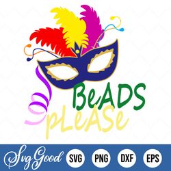 beads please mardi gras svg, fat tuesday svg, louisiana svg, fleur de lis svg, parade svg, mardi gras beads svg