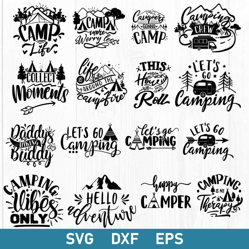 Camping Bundle Svg, Camping Svg, Vacation Svg, Adventure Svg, Png Eps File.jpg