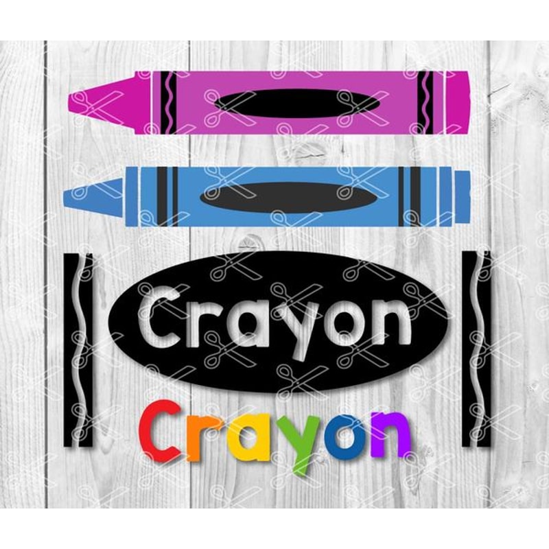 Crayons Bundle Svg, Crayon Svg, School Crayons Svg, Crayon Monogram Svg, Png Dxf Eps Digital File.jpg