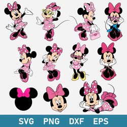 Minnie Mouse Bundle Svg, Minnie Mouse Svg, Disney Svg, Png Dfx Eps Digital File