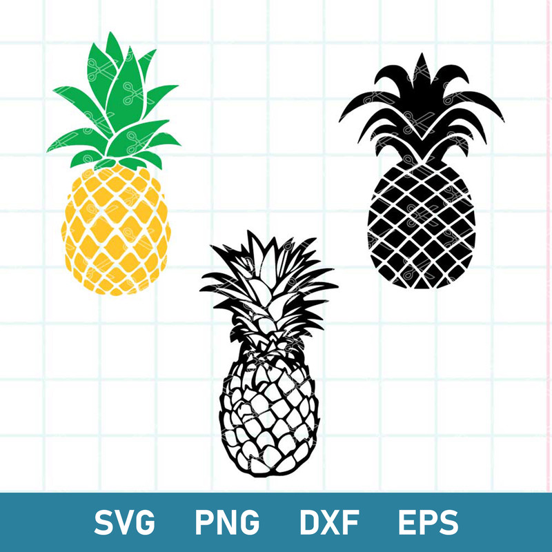 Pineapple Bundle Svg, Pineapple Svg, Summer Svg, Png Dxf Eps Digital File.jpg