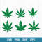 Pot Leaf Bundle Svg, Cannabis Leaf Svg, Weed Svg, Png Dxf Eps Digital File.jpg