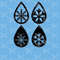 Snow Flakes Tear Drop Earrings Svg, Drop Earrings Svg, Drop Earrings Clipart, Drop Earrings Instant Download.jpg