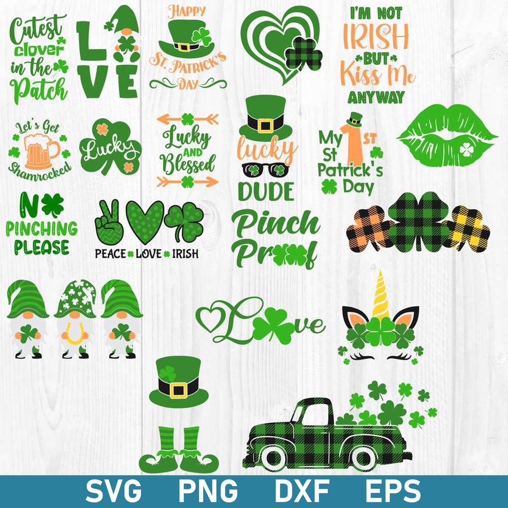 St Patrick's Day Bundle Svg, Christmas Patricks Day Svg, Saint Patricks Day Svg,Png Dxf Eps File.jpg