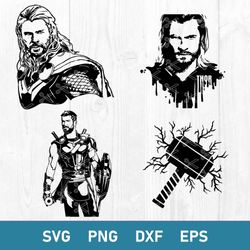 Thor Bundle Svg, Thor Svg, Superhero Svg, Chris Hemworth Svg, Avengers SVg, Png Dxf Eps Digital File