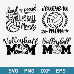 Volleyball Mom Bundle Svg, Volleyball Mom Svg, Mom Sport Svg Png Dxf Eps File (2)