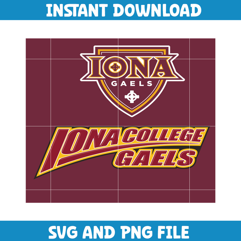 Iona gaels Svg, Iona gaels logo svg, IIona gaels University svg, NCAA Svg, sport svg, digital download (56).png