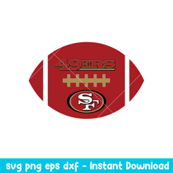 Baseball San Francisco 49ers Team Logo Svg, San Francisco 49ers Svg, NFL Svg, Png Dxf Eps Digital File