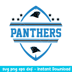 Carolina Panthers Football Svg, Carolina Panthers Svg, NFL Svg, Png Dxf Eps Digital File