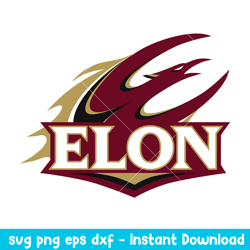 Elon Phoenix Logo Svg, Elon Phoenix Svg, NCAA Svg, Png Dxf Eps Digital File