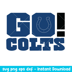 Go Indianapolis Colts Svg, Indianapolis Colts Svg, NFL Svg, Png Dxf Eps Digital File