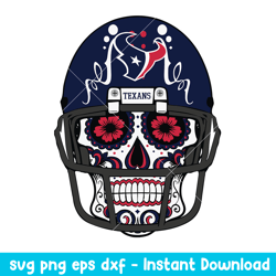 Houston Texans Skull Helmet Svg, Houston Texans Svg, NFL Svg, Png Dxf Eps Digital File