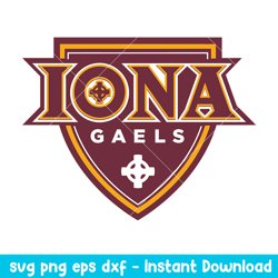 Iona Gaels Logo Svg, Iona Gaels Svg, NCAA Svg, Png Dxf Eps Digital File