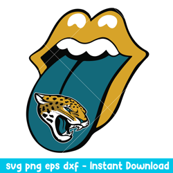 Jacksonville Jaguars Rolling Stones Svg, Jacksonville Jaguars Svg, NFL Svg, Png Dxf Eps Digital File