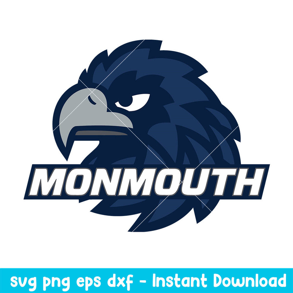 Monmouth Hawks Logo Svg, Monmouth Hawks Svg, NCAA Svg, Png Dxf eps Digital File.jpeg