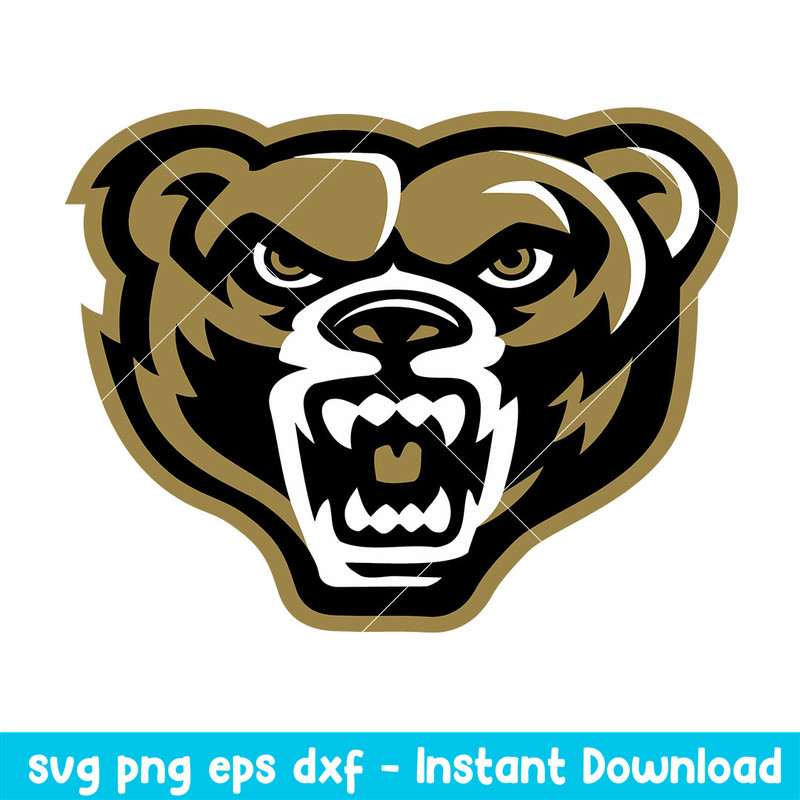 Oakland Golden Grizzlies Logo Svg, Oakland Golden Grizzlies Svg, NCAA Svg, Png Dxf Eps Digital File.jpeg