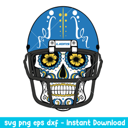 Skull Helmet Patterns Detroit Lions Svg, Detroit Lions Svg, NFL Svg, Png Dxf Eps Digital File