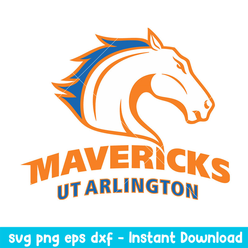 Texas Arlington Mavericks Logo Svg, Texas Arlington Mavericks Svg, NCAA Svg, Png Dxf Eps Digital File.jpeg