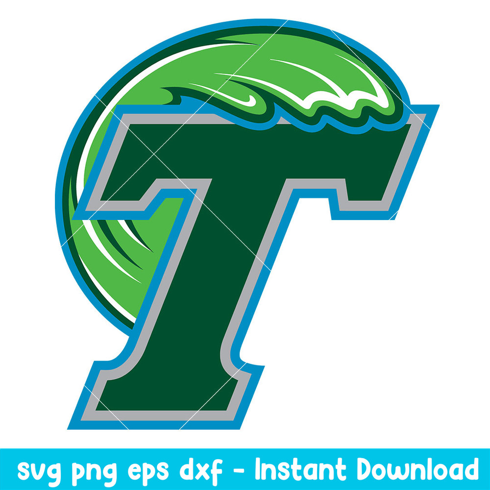Tulane Green Wave Logo Svg, Tulane Green Wave Svg ,NCAA Svg, Png Dxf Eps Digital File.jpeg