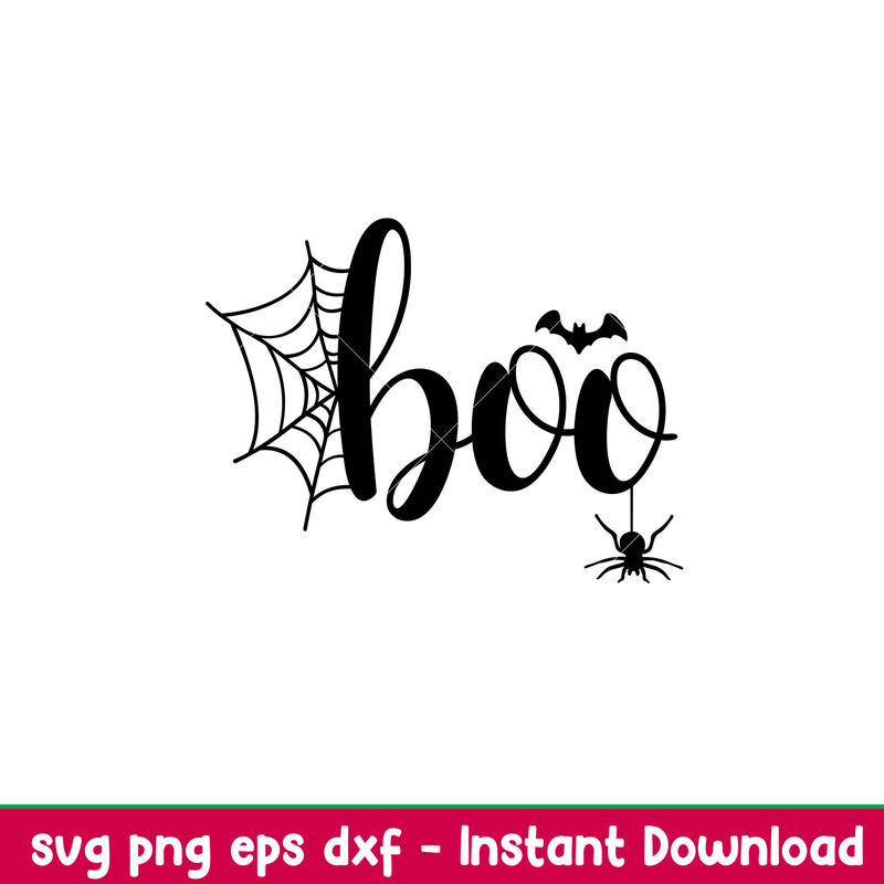 Boo Halloween, Boo Halloween Svg, Halloween Svg, Spooky Season Svg, Trick or Treat Svg,png, dxf, eps file.jpeg