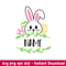 Bunny Boy Name Frame, Bunny Boy Name Frame Svg, Happy Easter Svg, Easter egg Svg, Spring Svg, png, dxf, eps file.jpeg