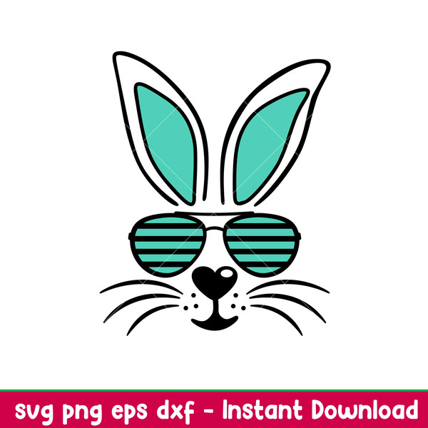 Bunny Boy With Sunglasses, Bunny Boy With Sunglasses Svg, Happy Easter Svg, Easter egg Svg, Spring Svg, png, dxf, eps file.jpeg