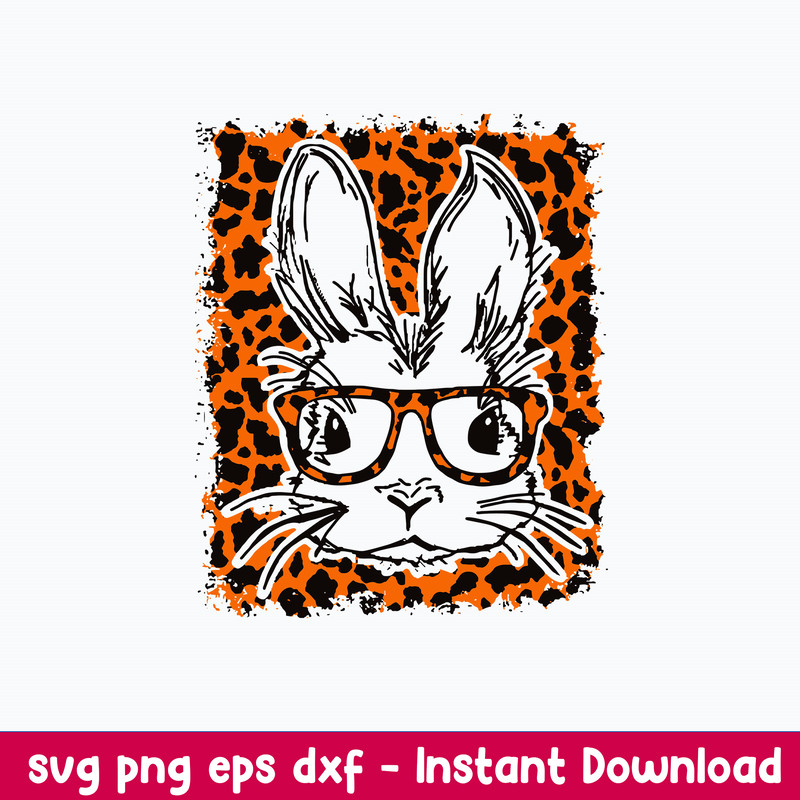 Bunny Leopard Svg, Bunny Svg, Leopard Svg, Png Dxf Eps File.jpeg