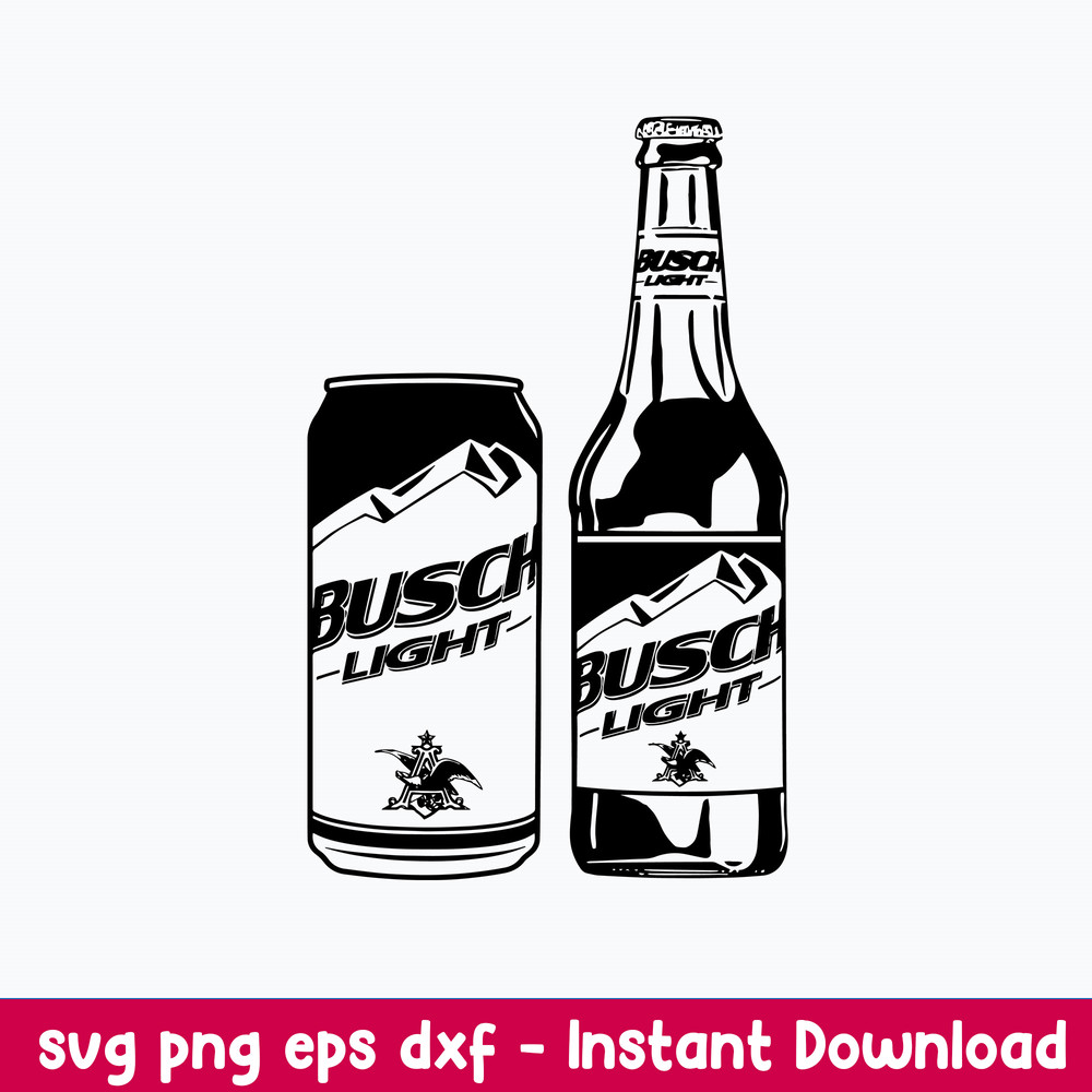 Busch Light Bottle And Can Svg, Busch Light Svg, Png Dxf Eps File.jpeg