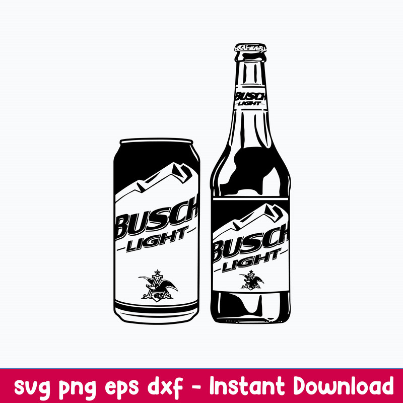 Busch Light Bottle And Can Svg, Busch Light Svg, Png Dxf Eps File.jpeg