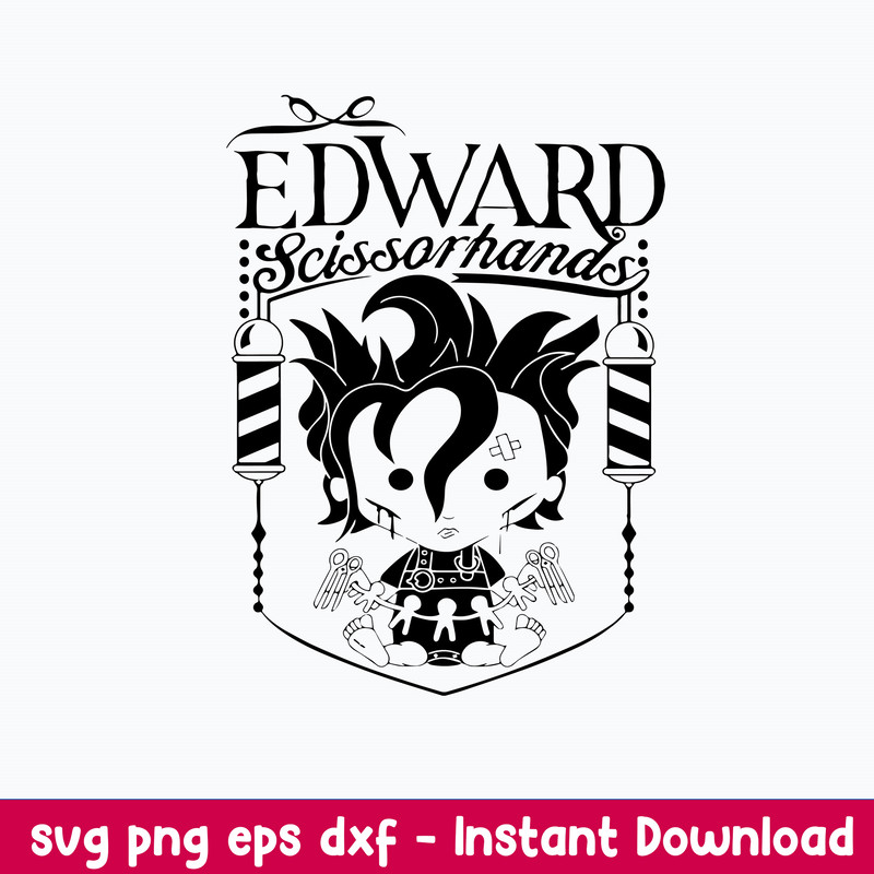 Chibi Edward Scissorhand Svg, Scissorhand Svg, Png Dxf Eps File.jpeg