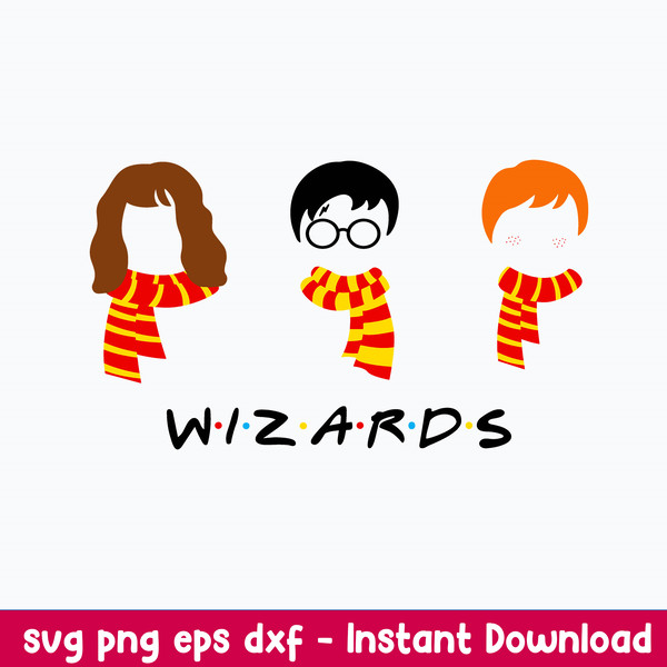 Hermione Ron and Harry Svg, Harry Potter Svg, Png Dxf Eps File.jpeg