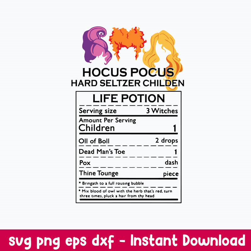 Hocus Pocus Hard Seltzer Svg, Hocus Pocus Svg, Png Dxf Eps File.jpeg