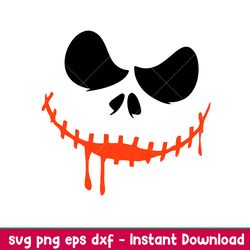 jack skellington smile, jack face svg, smiling jack svg, nightmare svg, halloween svg, png, dxf, eps file