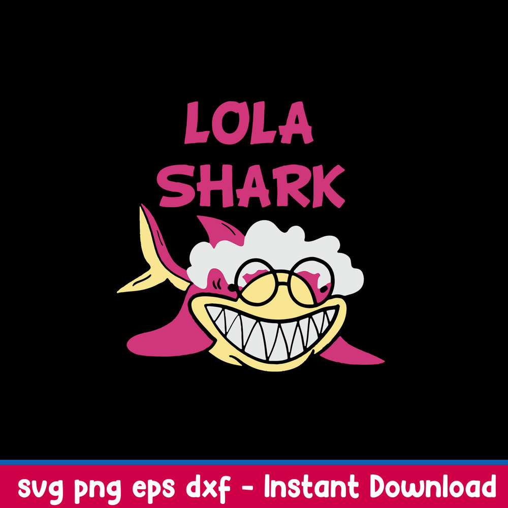 Lola Shark Svg, Shark Fish Pink Svg, Png Dxf Eps File.jpeg
