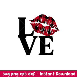 Love Buffalo Lips, Love Buffalo Lips Svg, Valentines Day Svg, Valentine Svg, Love Svg, png, dxf, eps file