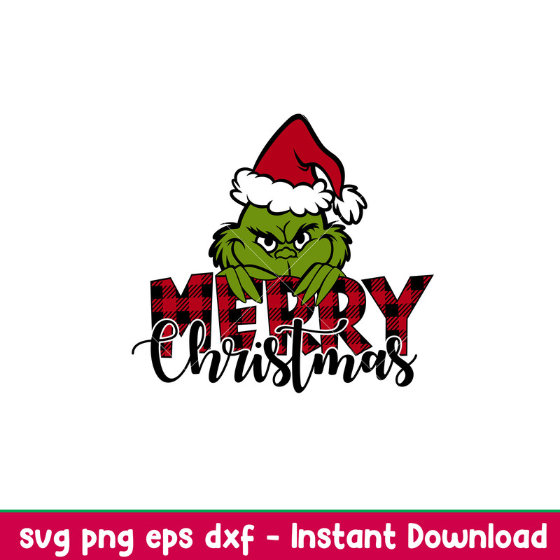 Merry Christmas Grinch, Merry Christmas Grinch SVG, Grinch Face Christmas SVG, Grinch Merry Christmas SVG, png,eps, dxf file.jpeg