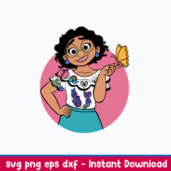 mirabel madrigal encanto svg, encanto characters svg, disney svg, png dxf eps file