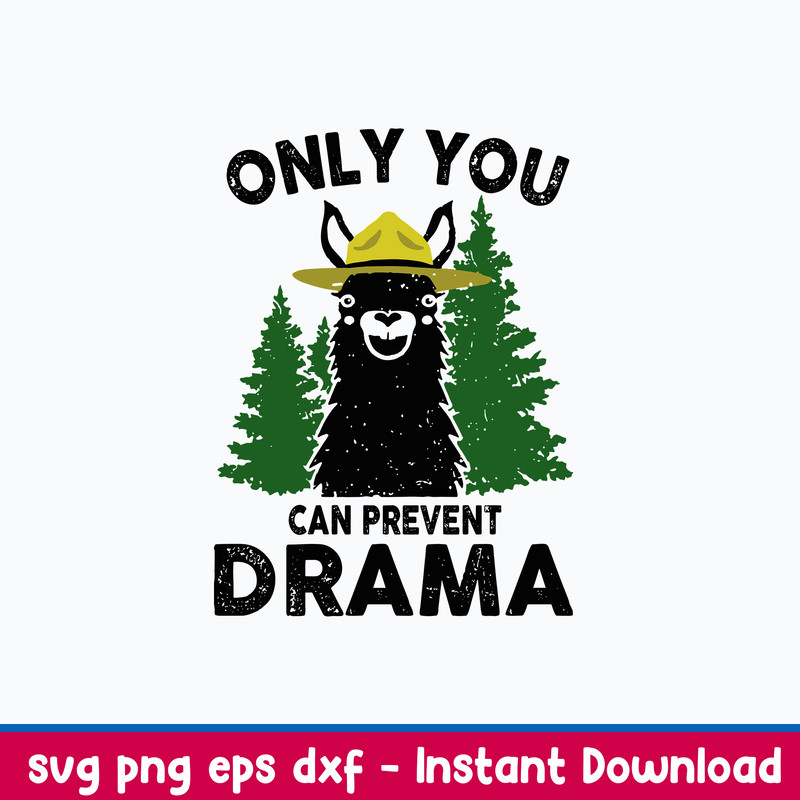 Only You Can Prevent Drama Svg, Sheep Svg Png Dxf Eps File.jpeg